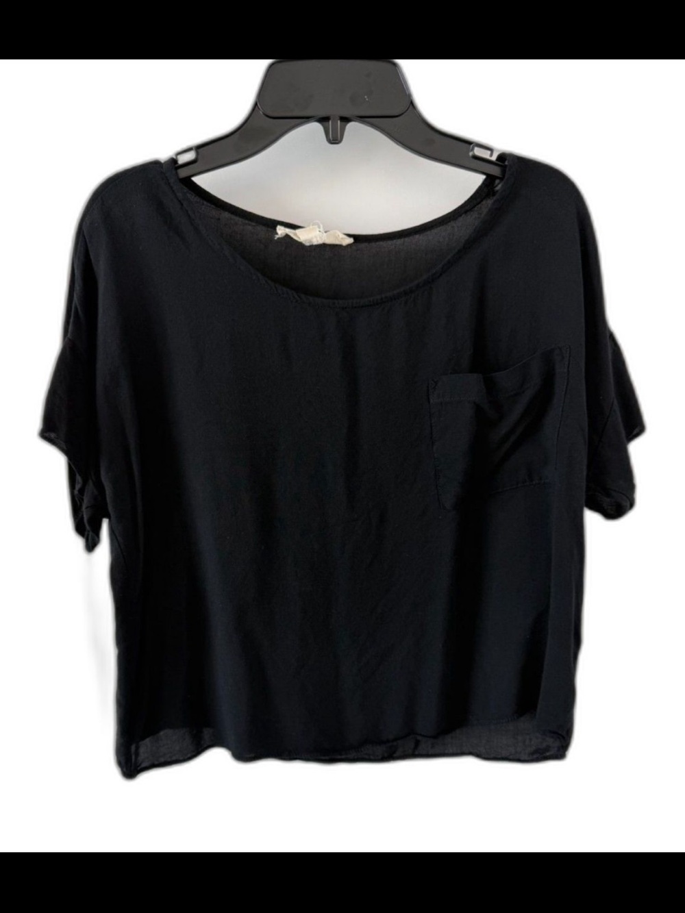 painted threads Black Short Sleeve Pocket Tee